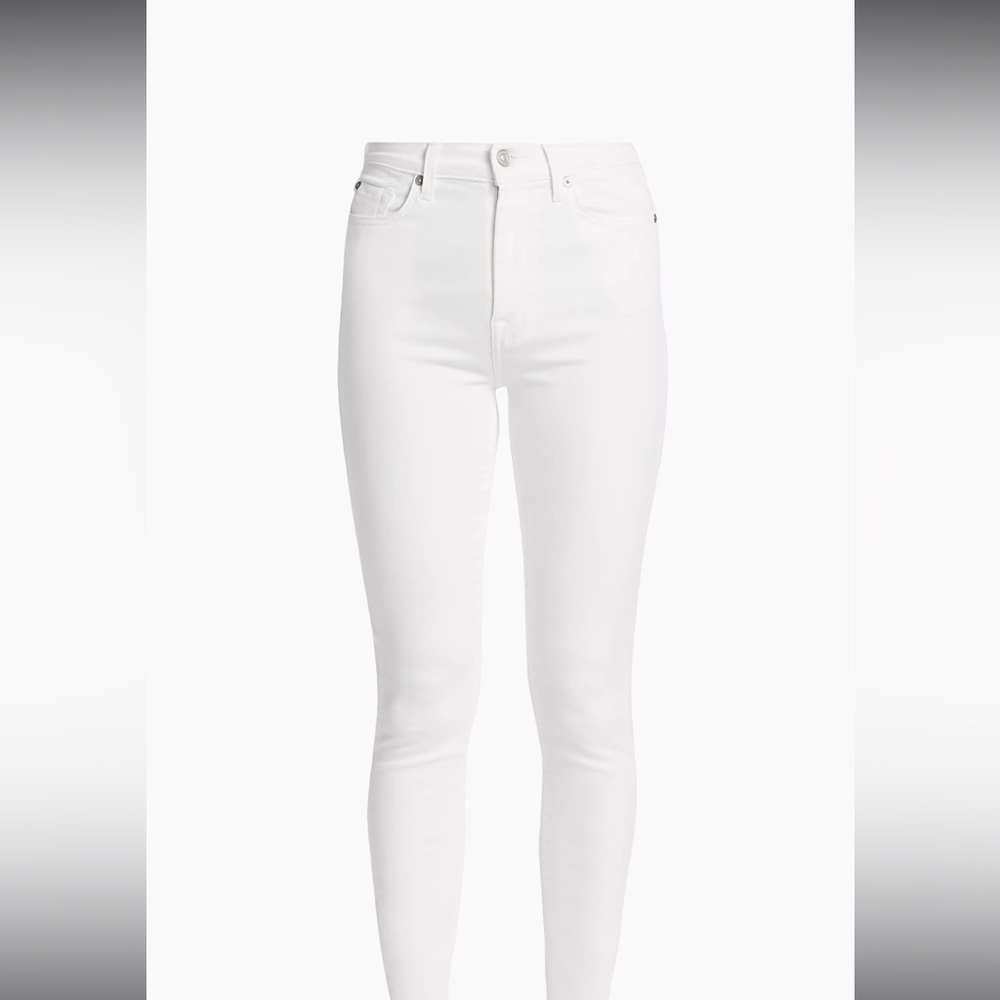 7 for all mankind ankle gwenevere white pants size 28